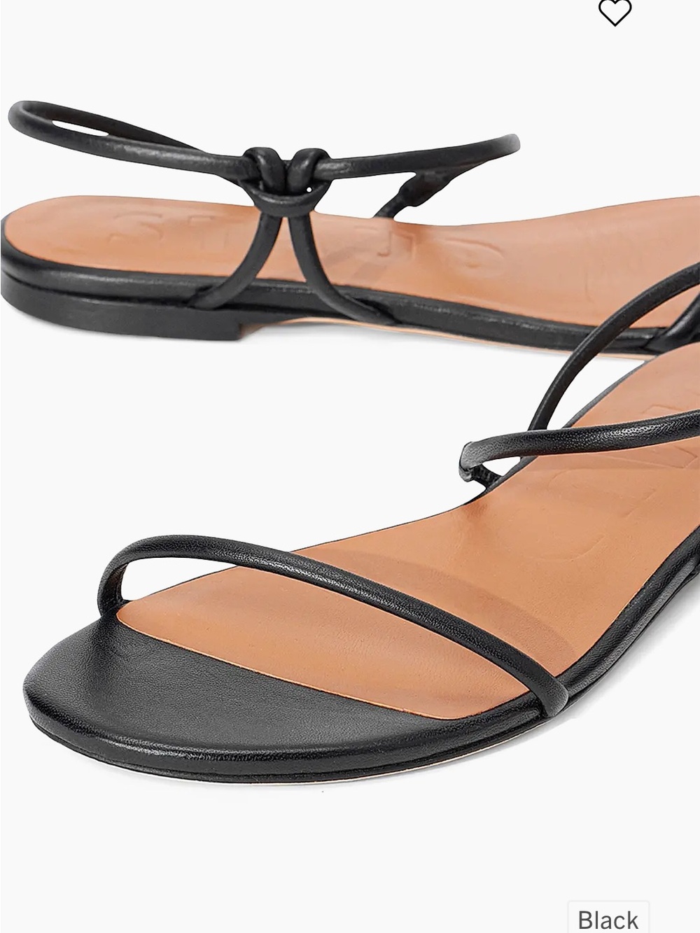 STAUD Laurel Leather Minimal Strappy Sandals